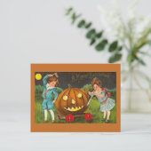 Vintage Halloween Postkarte (Stehend Vorderseite)