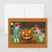 Vintage Halloween Postkarte (Vorne/Hinten)
