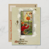 Vintage Halloween Postkarte (Vorne/Hinten)