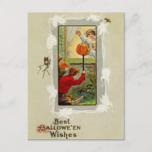 Vintage Halloween Postkarte