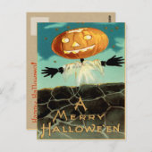 Vintage Halloween Postkarte (Vorne/Hinten)