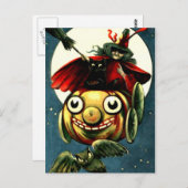 Vintage Halloween Postkarte (Vorne/Hinten)