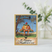 Vintage Halloween Postkarte (Stehend Vorderseite)