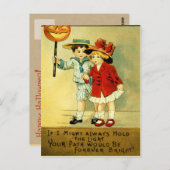 Vintage Halloween Postkarte (Vorne/Hinten)