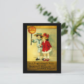 Vintage Halloween Postkarte (Stehend Vorderseite)