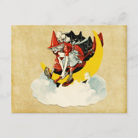 Vintage Halloween Postkarte (Vorderseite)