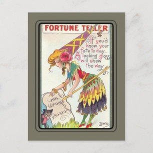 Vintage Halloween Postkarte