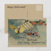 Vintage Halloween Postkarte (Vorne/Hinten)