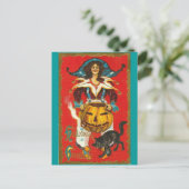 Vintage Halloween Postkarte (Stehend Vorderseite)