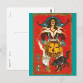 Vintage Halloween Postkarte (Vorne/Hinten)