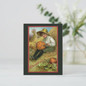 Vintage Halloween Postkarte (Stehend Vorderseite)