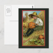 Vintage Halloween Postkarte (Vorne/Hinten)