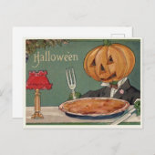Vintage Halloween Postkarte (Vorne/Hinten)