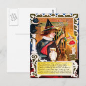 Vintage Halloween Postkarte (Vorne/Hinten)