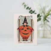 Vintage Halloween Postkarte (Stehend Vorderseite)