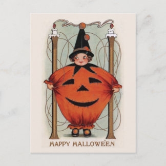 Vintage Halloween Postkarte