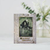 Vintage Halloween Postkarte (Stehend Vorderseite)