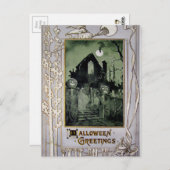 Vintage Halloween Postkarte (Vorne/Hinten)