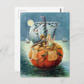Vintage Halloween Postkarte (Vorne/Hinten)