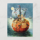Vintage Halloween Postkarte (Vorderseite)