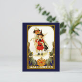 Vintage Halloween Postkarte (Stehend Vorderseite)