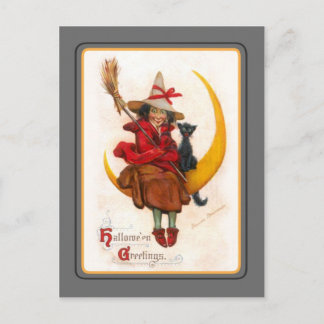 Vintage Halloween Postkarte