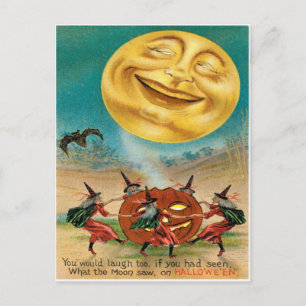 Vintage Halloween Postkarte