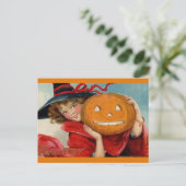 Vintage Halloween Postkarte (Stehend Vorderseite)