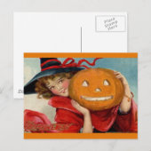 Vintage Halloween Postkarte (Vorne/Hinten)