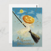 Vintage Halloween Postkarte (Vorne/Hinten)