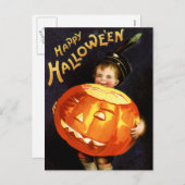 Vintage Halloween Postkarte (Vorne/Hinten)
