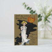 Vintage Halloween Postkarte (Stehend Vorderseite)