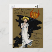 Vintage Halloween Postkarte (Vorne/Hinten)