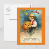 Vintage Halloween Postkarte (Vorne/Hinten)