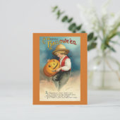 Vintage Halloween Postkarte (Stehend Vorderseite)