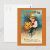 Vintage Halloween Postkarte (Vorne/Hinten)