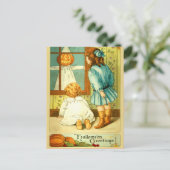 Vintage Halloween Postkarte (Stehend Vorderseite)