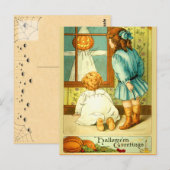 Vintage Halloween Postkarte (Vorne/Hinten)
