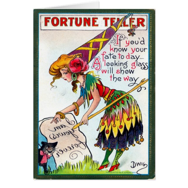 Vintage Halloween Postkarte (Vorne)