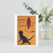 Vintage Halloween Postkarte (Stehend Vorderseite)