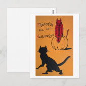 Vintage Halloween Postkarte (Vorne/Hinten)