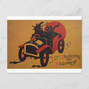 Vintage Halloween Postkarte