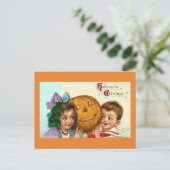 Vintage Halloween Postkarte (Stehend Vorderseite)