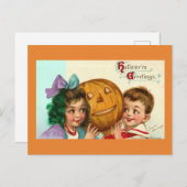 Vintage Halloween Postkarte (Vorne/Hinten)