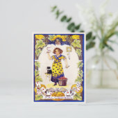 Vintage Halloween Postkarte (Stehend Vorderseite)