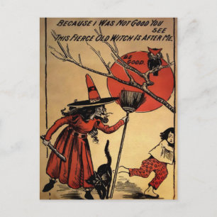 Vintage Halloween Postkarte