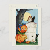 Vintage Halloween Postkarte (Vorne/Hinten)