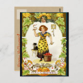 Vintage Halloween Postkarte (Vorne/Hinten)