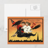 Vintage Halloween Postkarte (Vorne/Hinten)