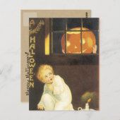 Vintage Halloween Postkarte (Vorne/Hinten)